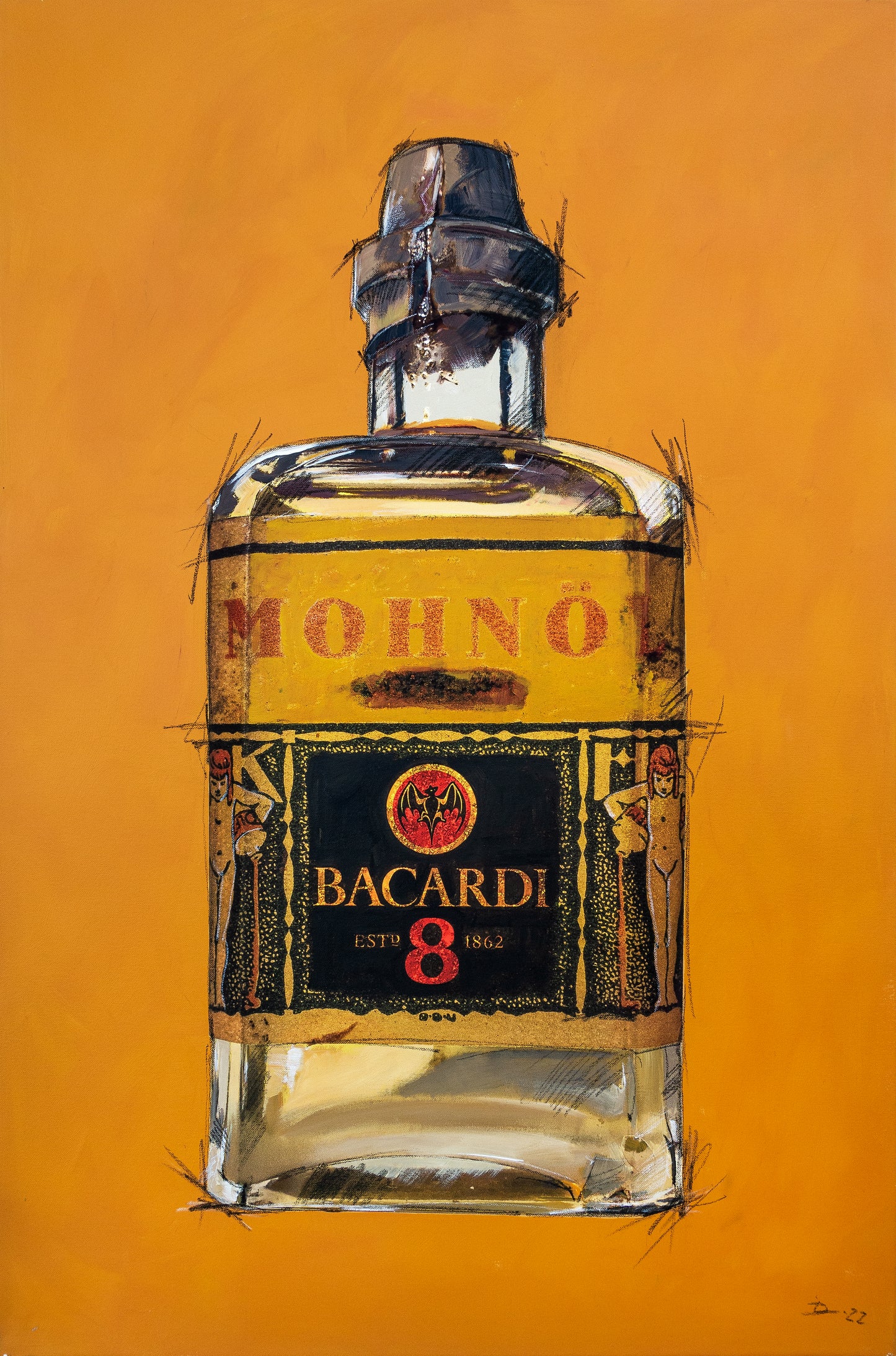 Bilder für Wohnung, Alkohol-Duo, à 30 x 40 cm Exklusives Geschenk für Männer