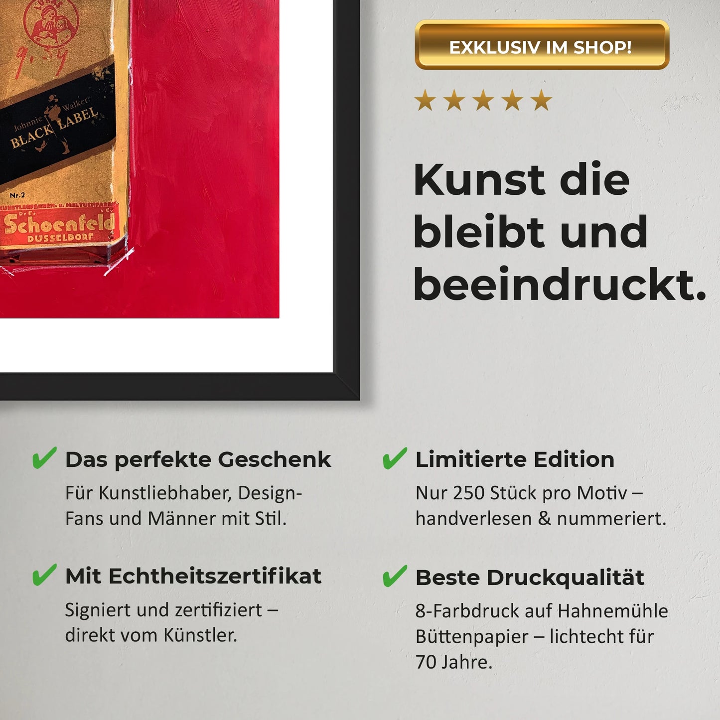 Johnny Walker Artefakt Poster-Wandbild 30x40cm