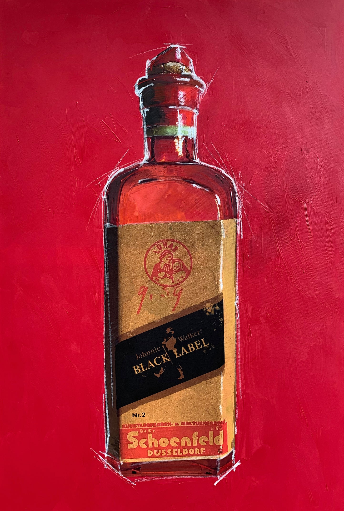 Druck Artefakt Johnny Walker 30x40cm