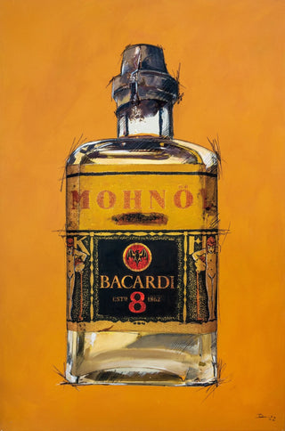 Bild einer Bacardi Flasche als Alkoholika Artefakt Kunstdruck von Dominik Lommer als Bild oder Poster für Wohnzimmer