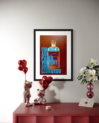 Poster Absolut Vodka, lustiges Bild mit Spruch, 30x40cm