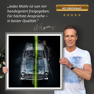Bild für Wohnzimmer: Racing Legend Aston Martin DB5 Bond Edition 60x60cm