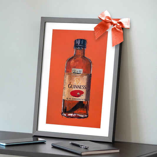 Wandbild für Wohnung, Artefakt Guinness 30x40cm Exklusives Geschenk für Männer