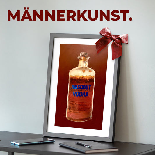 Wandbild für Wohnung, Artefakt Absolut Vodka 30x40cm Exklusives Geschenk für Männer