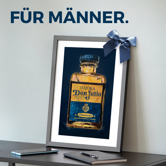 Wandbild für Wohnung, Artefakt Tequila 30x40cm Exklusives Geschenk für Männer