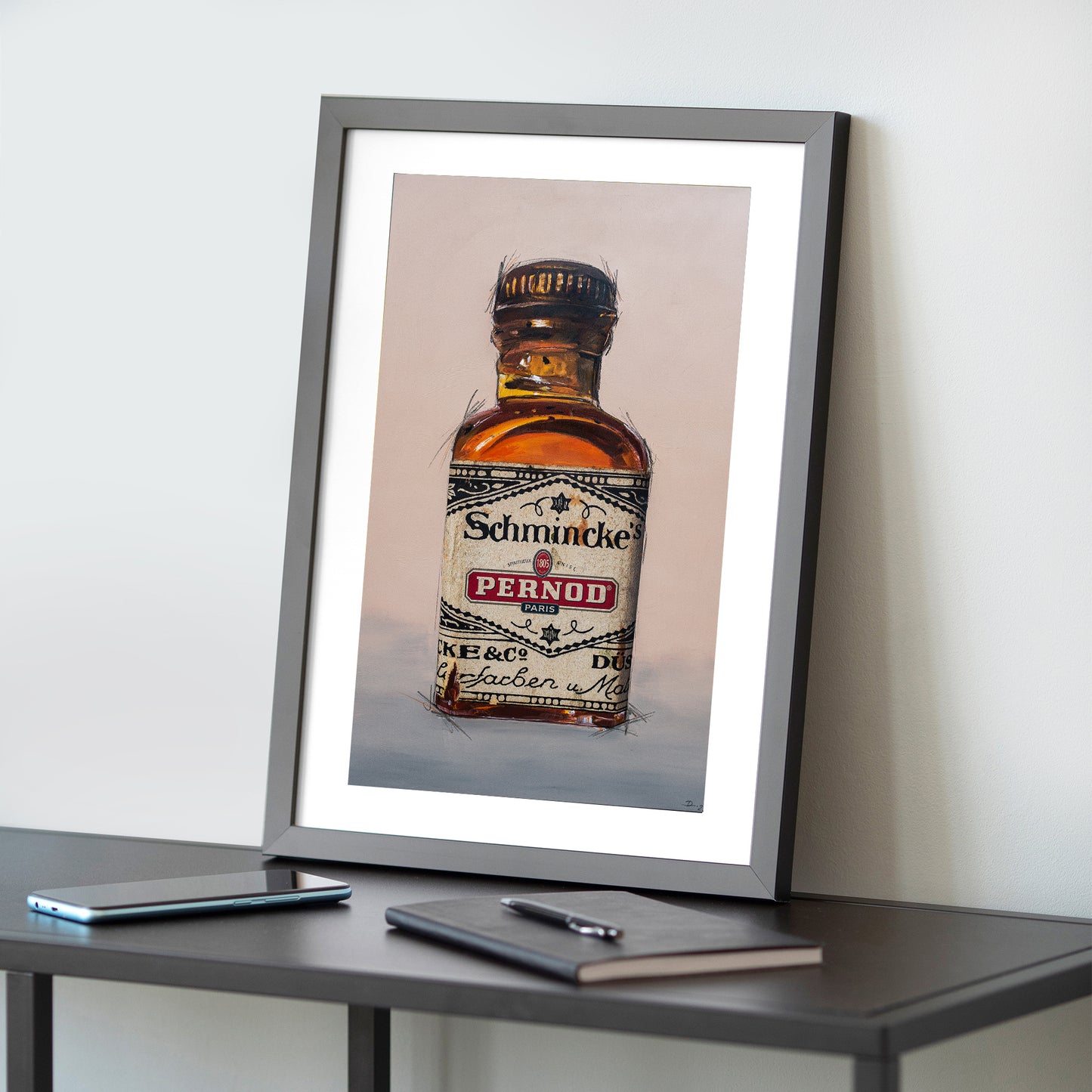 Wandbild für Wohnung, Artefakt Pernod 30x40cm Exklusives Geschenk für Männer