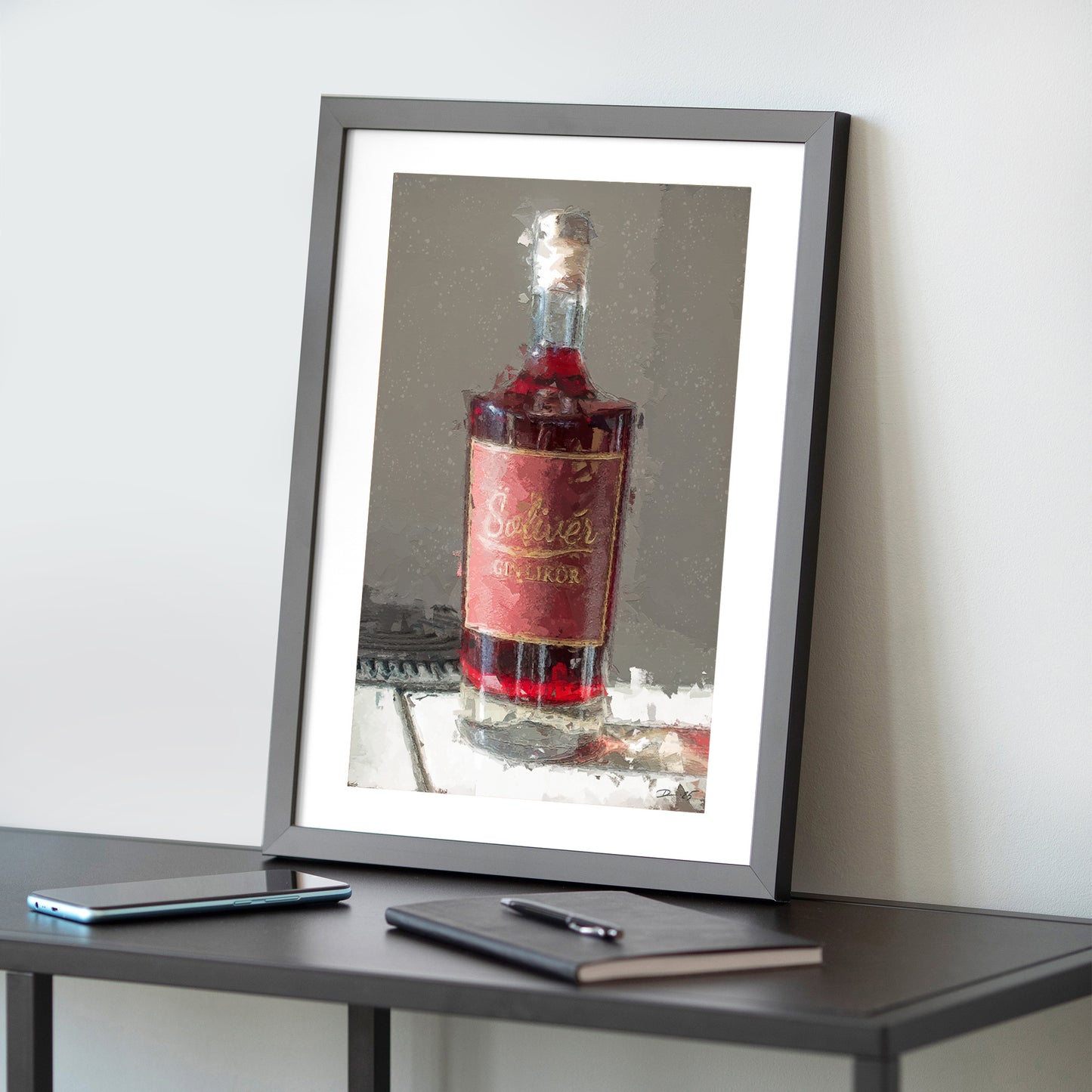 Soliver Brombeer-Gin-Likör – Jetzt als exklusiver Kunstdruck bei Lommer.art 30x40cm Exklusives Geschenk für Geniesser zum Valentinstag!