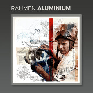 Bild für Wohnzimmer: Racing Legend Juan Manuel Fangio 60x60cm