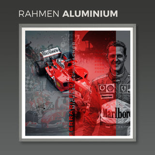Bild für Wohnzimmer: Racing Legend Michael Schumacher 60x60cm