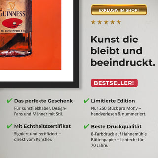 Guinness Artefakt Poster-Wandbild 30x40cm