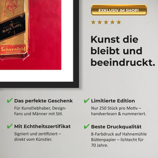 Johnnie Walker Artefakt Poster-Wandbild 30x40cm