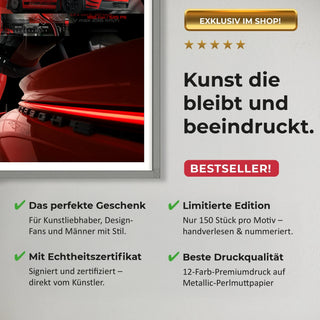 Bild für Wohnzimmer: Porsche GT3 RS Manthey 60x60cm