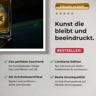 Bild für Wohnzimmer: „Octane Spirit“, 60x60cm