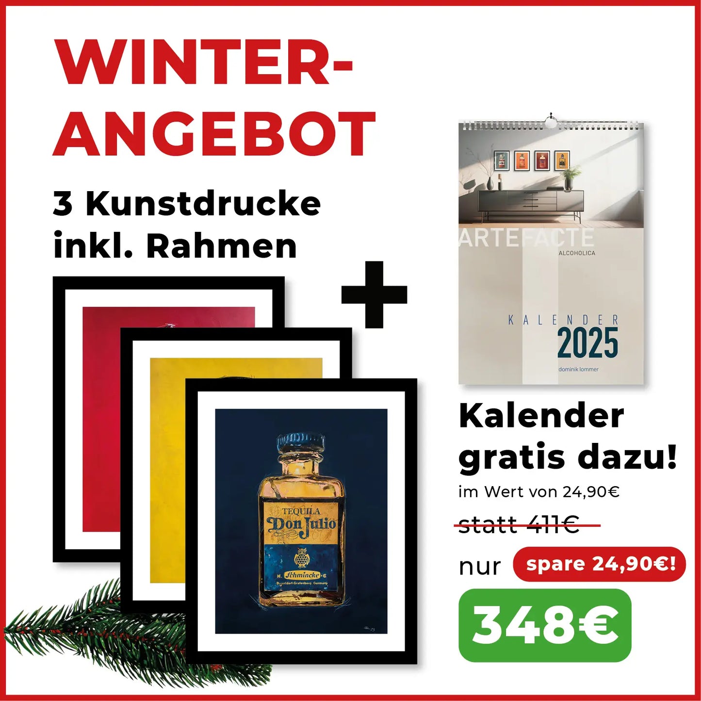 Winterangebot 3 einzigartige Wandbilder, Geschenke für Männer