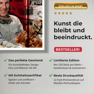 Bild für Wohnzimmer: Maserati Eldorado Sir Stirling Moss 60x60cm