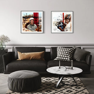 Bild für Wohnzimmer: Maserati Eldorado Sir Stirling Moss 60x60cm