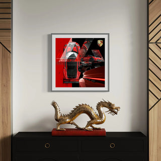 Bild für Wohnzimmer: Porsche GT3 RS Manthey 60x60cm