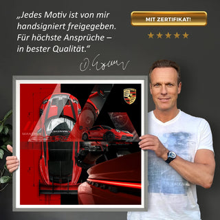 Bild für Wohnzimmer: Porsche GT3 RS Manthey 60x60cm