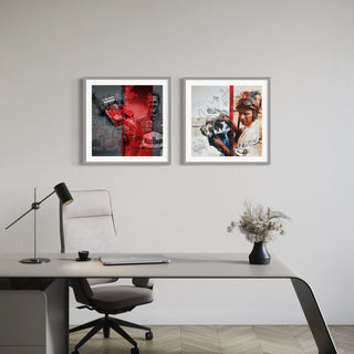 Bild für Wohnzimmer: Racing Legend Michael Schumacher 60x60cm