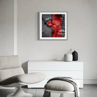 Bild für Wohnzimmer: Racing Legend Michael Schumacher 60x60cm