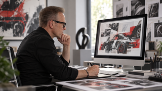 Auftragsarbeit Porsche 911 Kunstbild