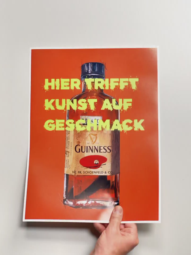 Bild in neon, orange und grün als Poster für Wohnzimmer mit Sprüchen