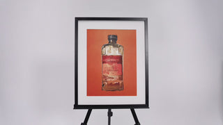 poster als bild in orange für wohnzimmer