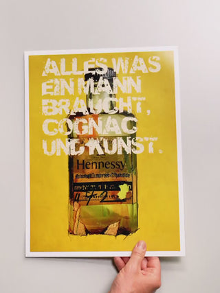poster als bild in gelb für küche